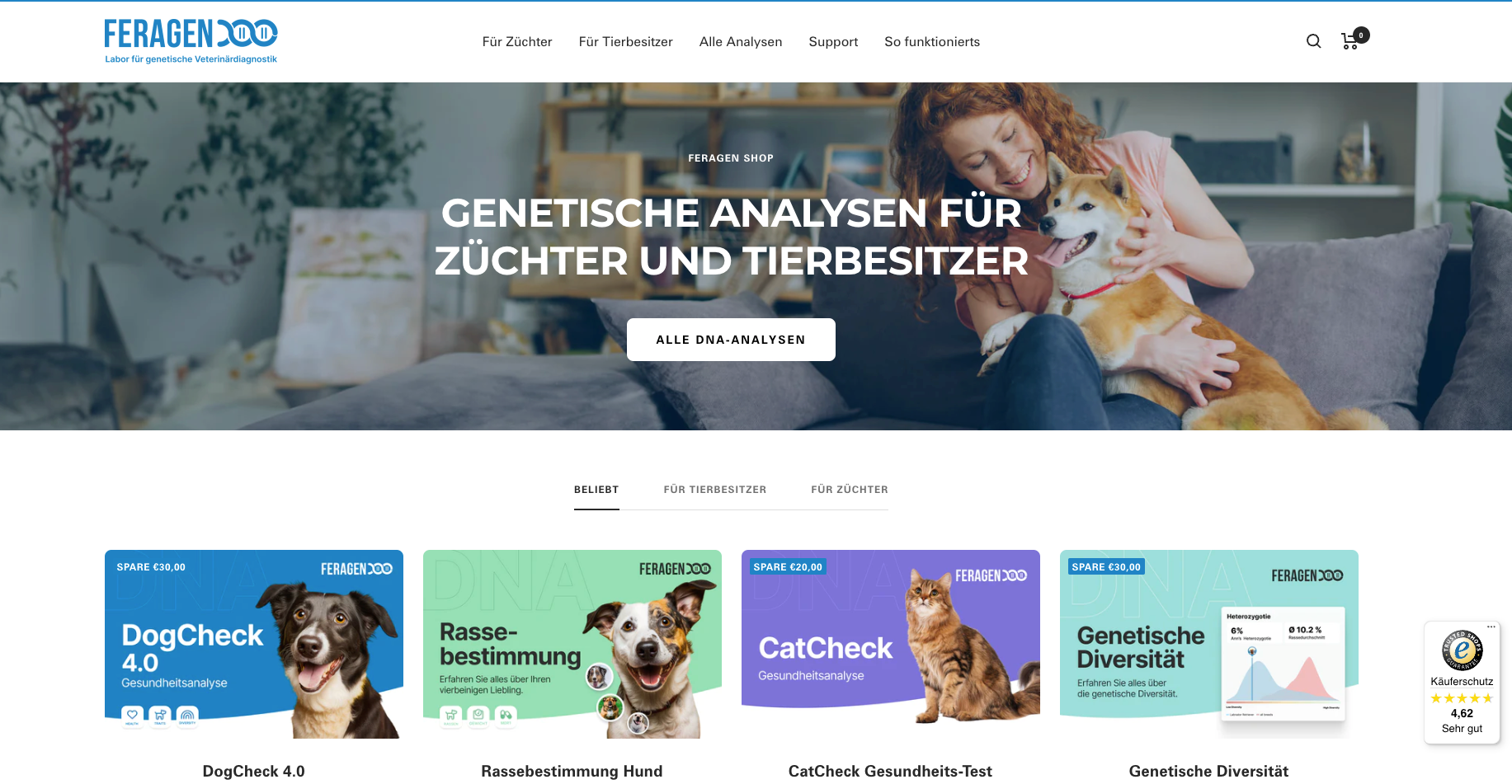 Entdecke die Gesundheit deines Tieres Von Experten geprüft FERAGEN