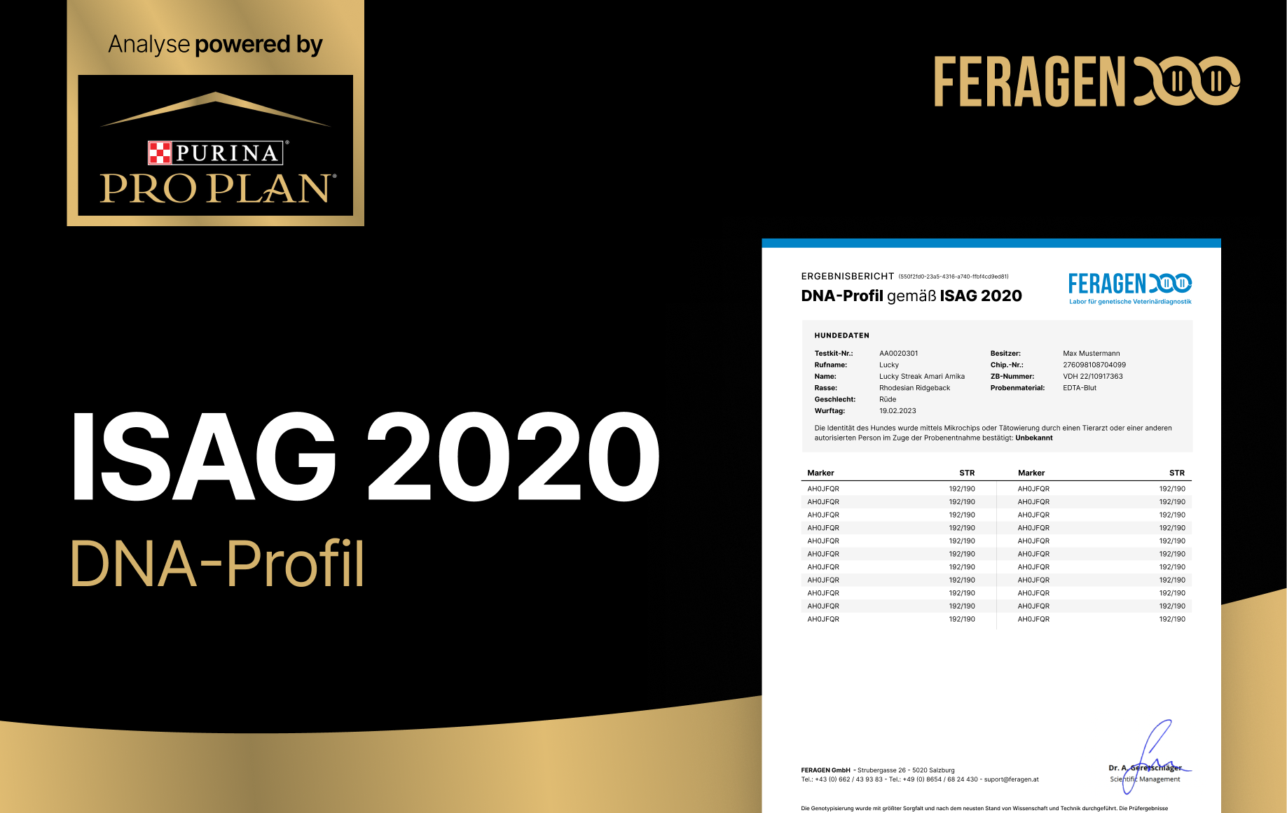 DNA profile (ISAG 2020)